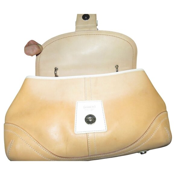 Coach 90's Vintage Soho Vachetta leather top handle suede lining Sufflette bag - Picture 8 of 14